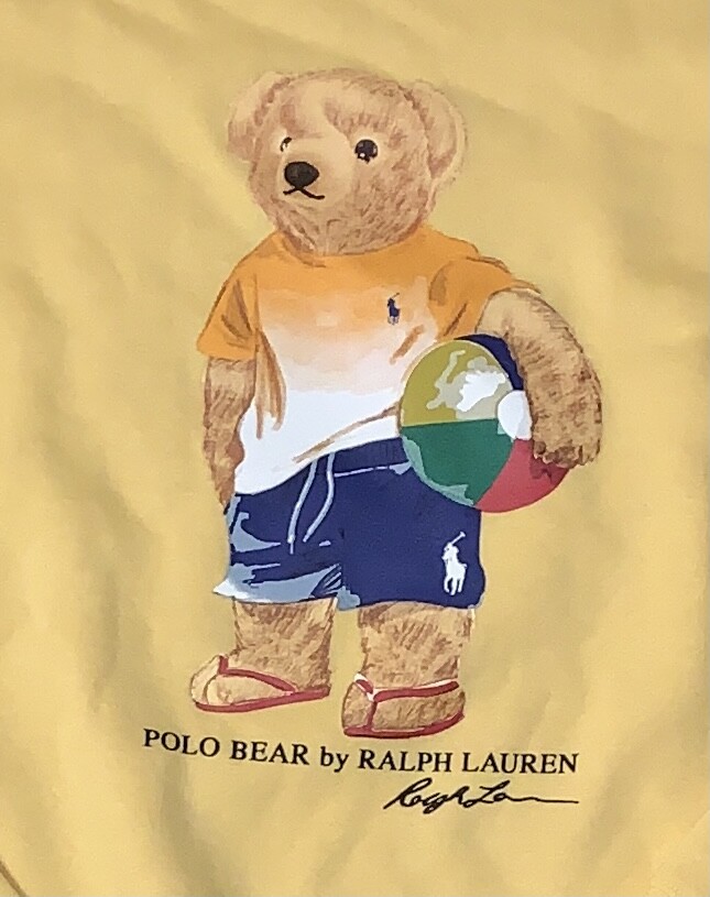 PONY Polo RALPH LAUREN da uomo alta e alta polo orso girocollo nuova con etichette