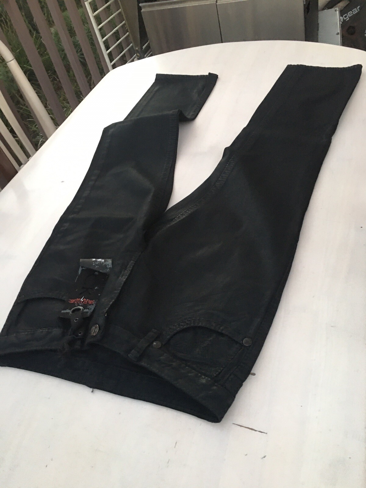 RAW VINTAGE DESIGN MEN’S JEANS 32W 32L BLACK EAGLE 🦅 EMBROIDERY USA MADE 🇺🇸