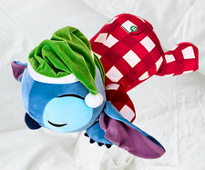 Disney Lilo Stitch Cuddleez Plush Holiday Stitch Christmas Laying Stuffed Toy