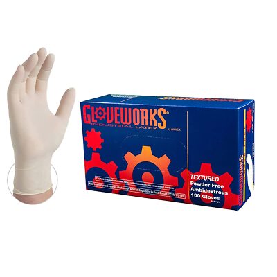 Gloveworks Latex Powder Free Disposable Gloves – Ivory, 100-Count, Premium HD For Nail & Hair Salons - View #2