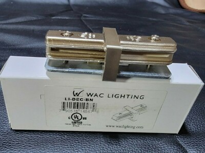 WAC Lighting L Track Dead End I Connector, Brushed Nickel - LI-DEC-BN