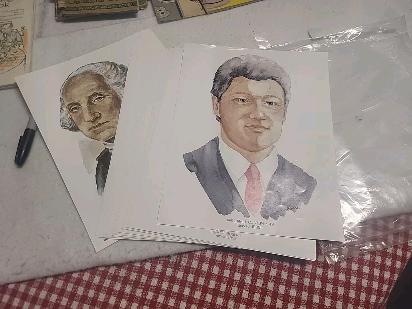 Ideal School Supply Presidential Posters 1993 Set Lot Old Stock Clinton Carter