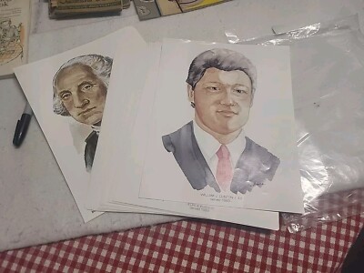 Ideal School Supply Presidential Posters 1993 Set Lot Old Stock Clinton Carter