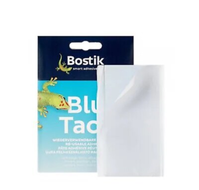 Bostik Blu Tack dauerplastische Klebemasse 120 x 70 x 3 mm, 45g, Platte