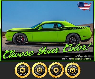 Side Racing Stripes FITS 2008 2014 2015 2020 Dodge Challenger RT SRT8 Hellcat