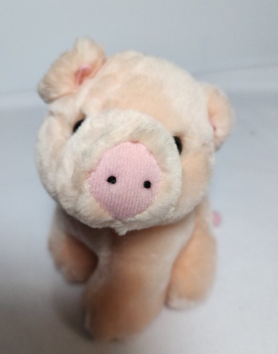 Sitting Pig 6" Plush Stuffed Animal Curly Tail EUC HTF by Vintage Quality Prod - Picture 11 of 15