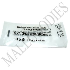T002 Sterilized Body Piercing Hollow Needles 18G Gauge 1mm PICK YOUR QTY 