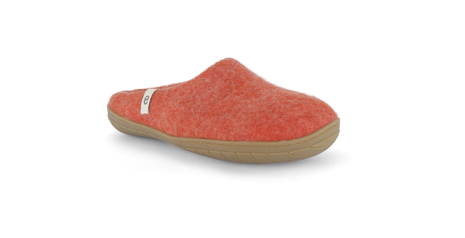 SAOLA egos pantofola feltro slip on semplice suola in gomma in lana di pecora rosso ruggine