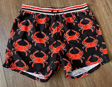 Hugo Boss Barracuda Crab Print Swim Shorts Men's Size XL Quick Dry Trunks
