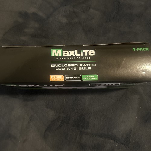 Maxlite 40W Äquivalent LED 4 weiche weiße Leuchtmittel 2700k dimmbar A19 - Bild 7 von 7