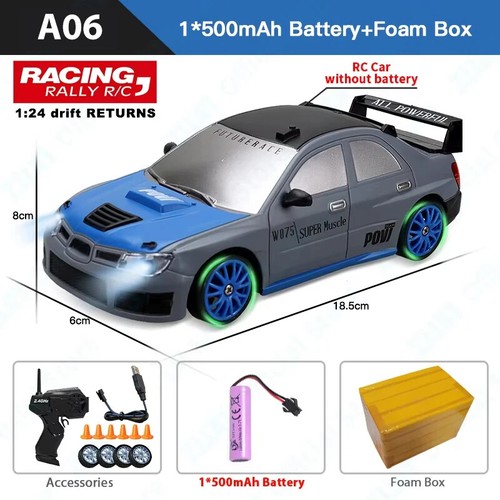 Coche de radiocontrol 1:24 2.4G 4x4 control remoto coche de deriva juguetes profesionales de carreras para niños - Imagen 14 de 37