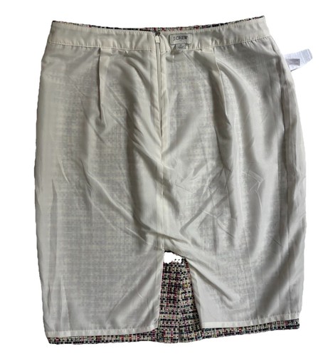 Falda lápiz J.Crew No.2 para mujer 4 multicolor arco iris tweed mezcla de algodón forrada - Imagen 17 de 17