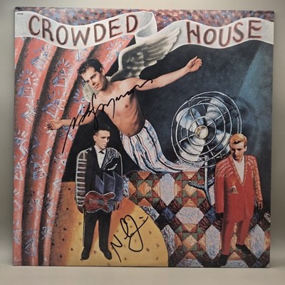 CROWDED HOUSE signed autographed SELF TITLED LP RECORD BECKETT (BAS) NEIL FINN