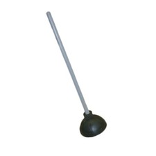 RYTP351A Toilet Plunger 21 Inch Long Wood Handle Rubber Black