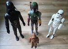 Vintage Kenner Star Wars 12" 4 Figure Lot - Boba Fett, Darth Vader, Jawa, + More