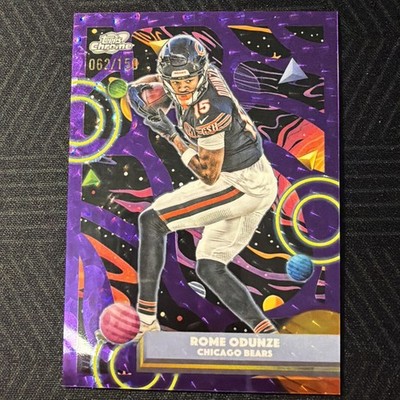 2025 Topps Cosmic Chrome Rome Odunze Purple Nebula Refractor /150 Bears