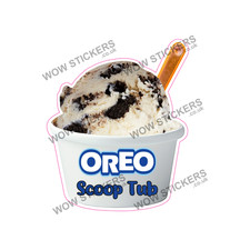 Eiswagen Aufkleber Oreo B Scoop Eiswanne Aufkleber (Gr&ouml;&szlig;e w&auml;hlbar)