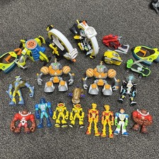 Fisher Price Mattel Planet Heroes 14 Figures And 8 Vehicle Lot
