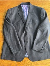 Berragamo Elegant Luxe Italy 50R Blue Plaid Dino Filarte Wool Sport Coat Jacket