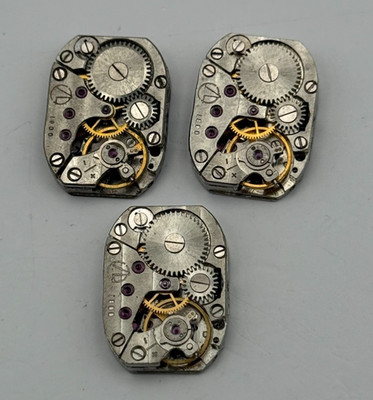 Zaria Luch 1800 Watch Movement Soviet USSR Ladies x 3 Pieces Parts Repair 14mm