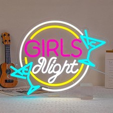 Girls Night Neon Sign Girl Neon Light for Wall Decor Colorful Girls Night