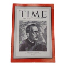 Vintage April 21, 1941 Time Magazine Simovitch Of Yugoslavia World War