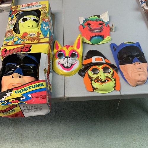 Batman/Broom Hilda Costume by Ben Cooper plus 4 other masks