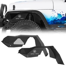 Fit 87-95 Jeep Wrangler YJ 2pcs Front Inner Fender Liner Muddy Guard Armor Steel