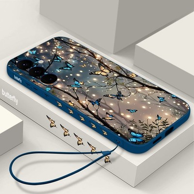 Butterfly Phone Case For Samsung Galaxy S25 FE Edge S24 Ultra S23 S22 Plus Cover