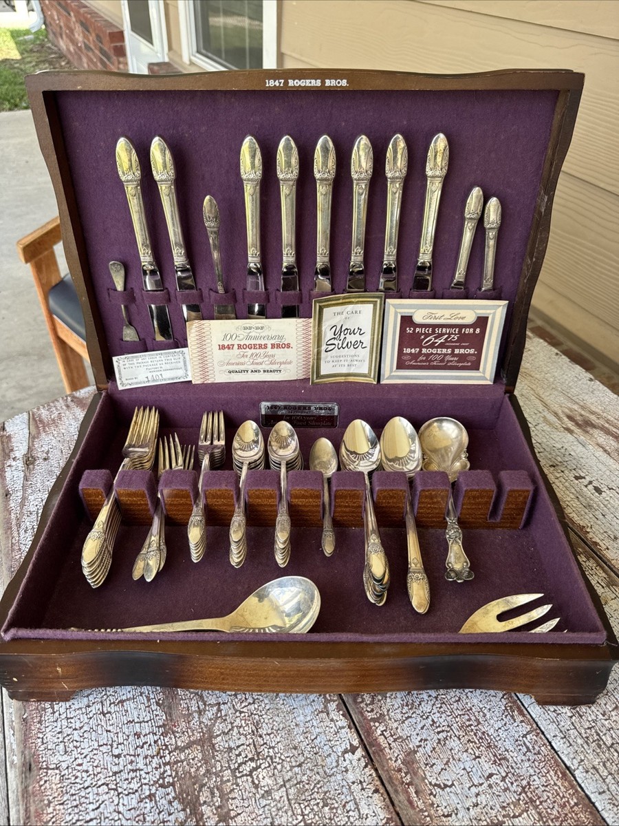 1847 Rogers Bros silver plate Flatware Set | eBay