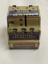Vintage J Chein  Co Dime Cash Register Piggy Bank Made In the U.S.A.