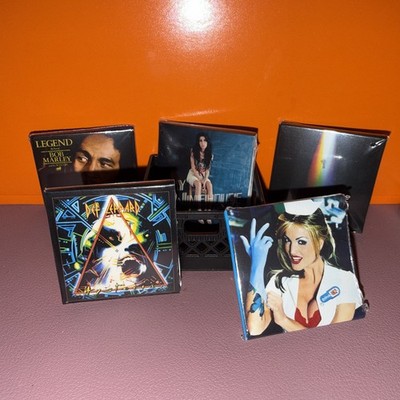 New! MGA's Miniverse Real Music Vinyl Records Black Crate w/5 Albums Def Leppard