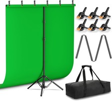 EMART Green Screen Backdrop Kit with Reverse Folding Base, 5x6.5ft Photo Greensc