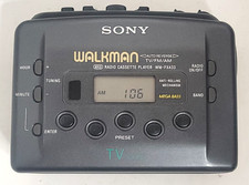 VTG Sony Walkman WM-FX433 AM/FM Radio Cassette Player Clock Tested Works READ