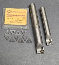 Circle ⅝" & ¾" Indexable Boring Bars &  10 NEW TD 6P Inserts Bar Lathe Machinist