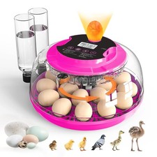 Incubator for Hatching Eggs, 18 Eggs Capacity, Incubators with Egg Hot Pink