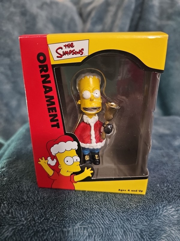 The Simpsons Christmas Ornament BART SIMPSON w/bell  2002 NIB