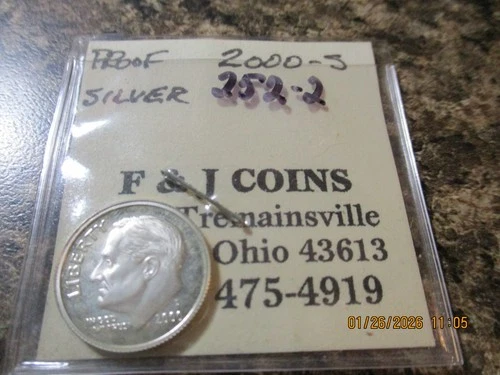 2000-S PROOF ROOSEVELT SILVER DIME      252-2