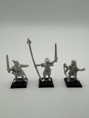 Warhammer Bretonnian Bowmen Command X 3 Metal OOP 1996 GW
