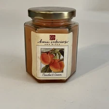 Vintage Home Interiors & Gifts Peaches and Cream Scented Jar Candle Unburned 