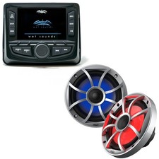 Wet Sounds WS-MC-2 Marine Radio 1 Pair 65ic-S RGB Speakers
