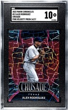 2023 Panini Chronicles #12 Alex Rodriguez Crusade SGC 10 Pink Velocity Prizm /17