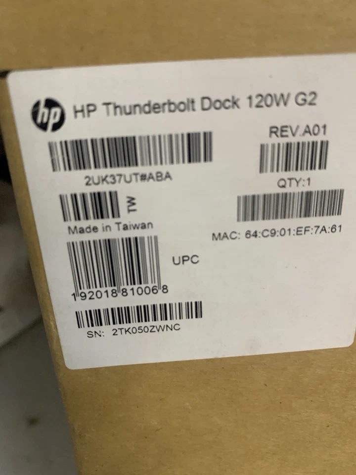 NEW HP Thunderbolt 230W G2 (3TR87UT#ABA) Combo Cable Docking Station (Open Box) - Image 2 of 2