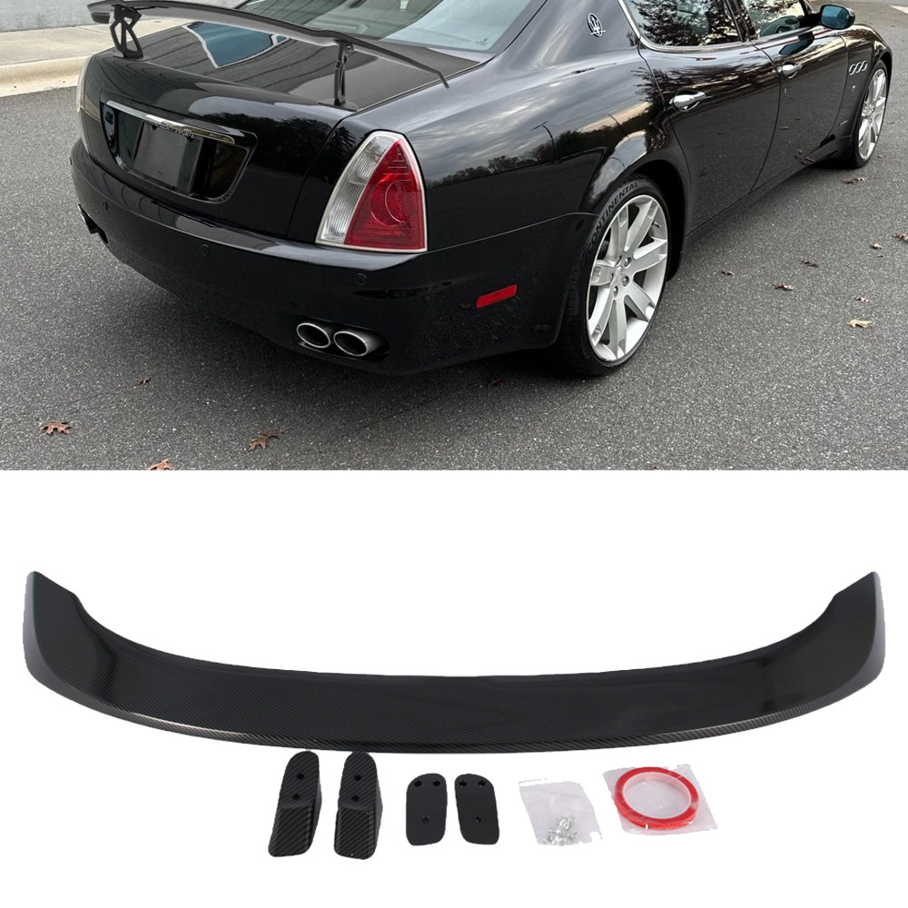 Carbon Fiber Rear Trunk Spoiler Lip Roof Tail Wing For Maserati Quattroporte
