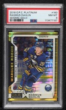 2018-19 O-Pee-Chee Platinum Seismic Gold 43/50 Rasmus Dahlin #160 PSA 8 0bn4