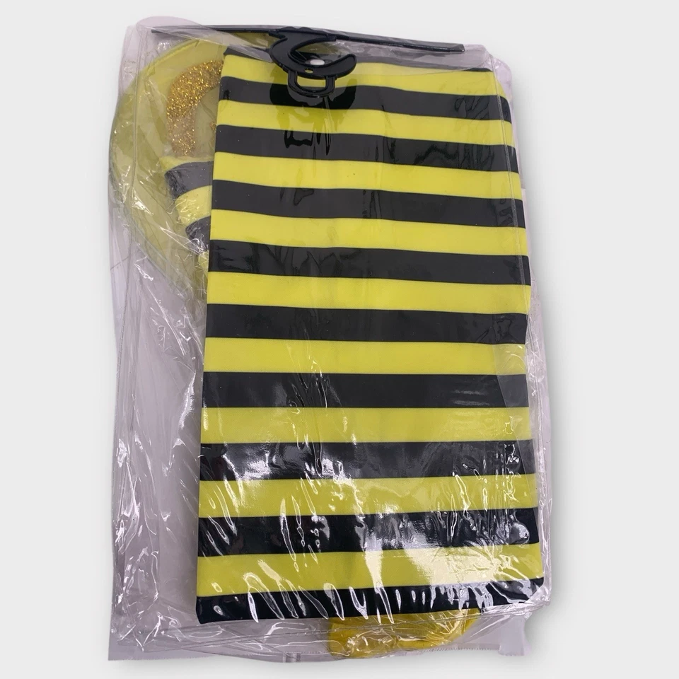 LEG AVENUE Sexy Bumble Bee Dress Wings Headpiece Women's M/L Halloween - Image 2 of 4