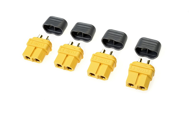 GForce GF-1040-002 Connector XT-60 With Cap Gold Contacts Plug 4 Pcs