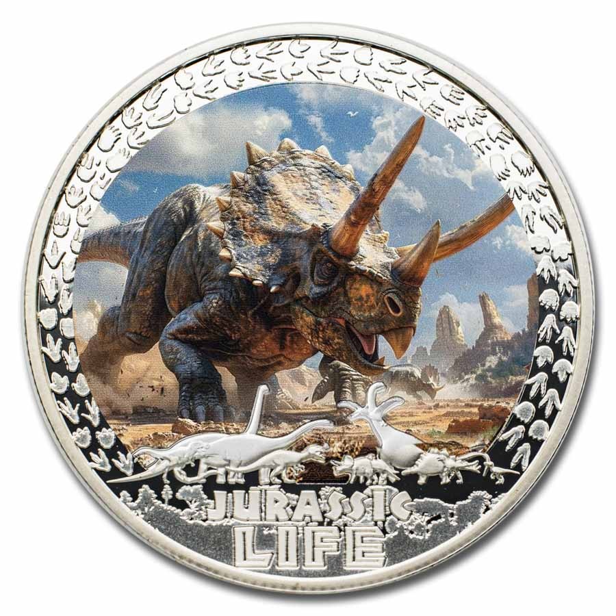 2025 Liberia 1 oz Silver Jurassic Life Dinosaur: Triceratops | eBay 2025 Liberia 1 oz Silver Jurassic Life Dinosaur: Triceratops | eBay