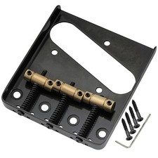 Musiclily Pro Black 54mm Vintage Bridge Brass 3 Saddles For Import Tele Guitar