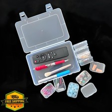 Forever bene 16 pcs Mini Bead Organizer Clear Plastic Boxes DIY